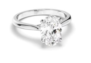 Oval Cut Diamond Solitaire Engagement Ring