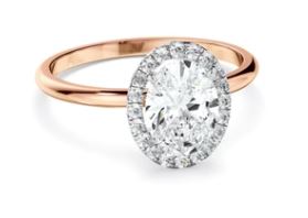 Oval Cut Diamond Halo Engagement Ring