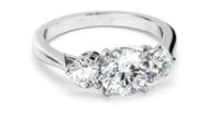 Round Brilliant Cut Diamond Trilogy Engagement Ring