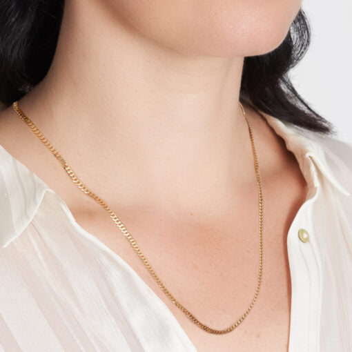 9ct Gold Grumetta Rada 2.8m Open 6 Sided Curb Chain, 50cm