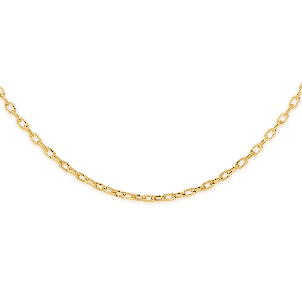 9ct gold 50 gauge oval belcher diamond cut chain