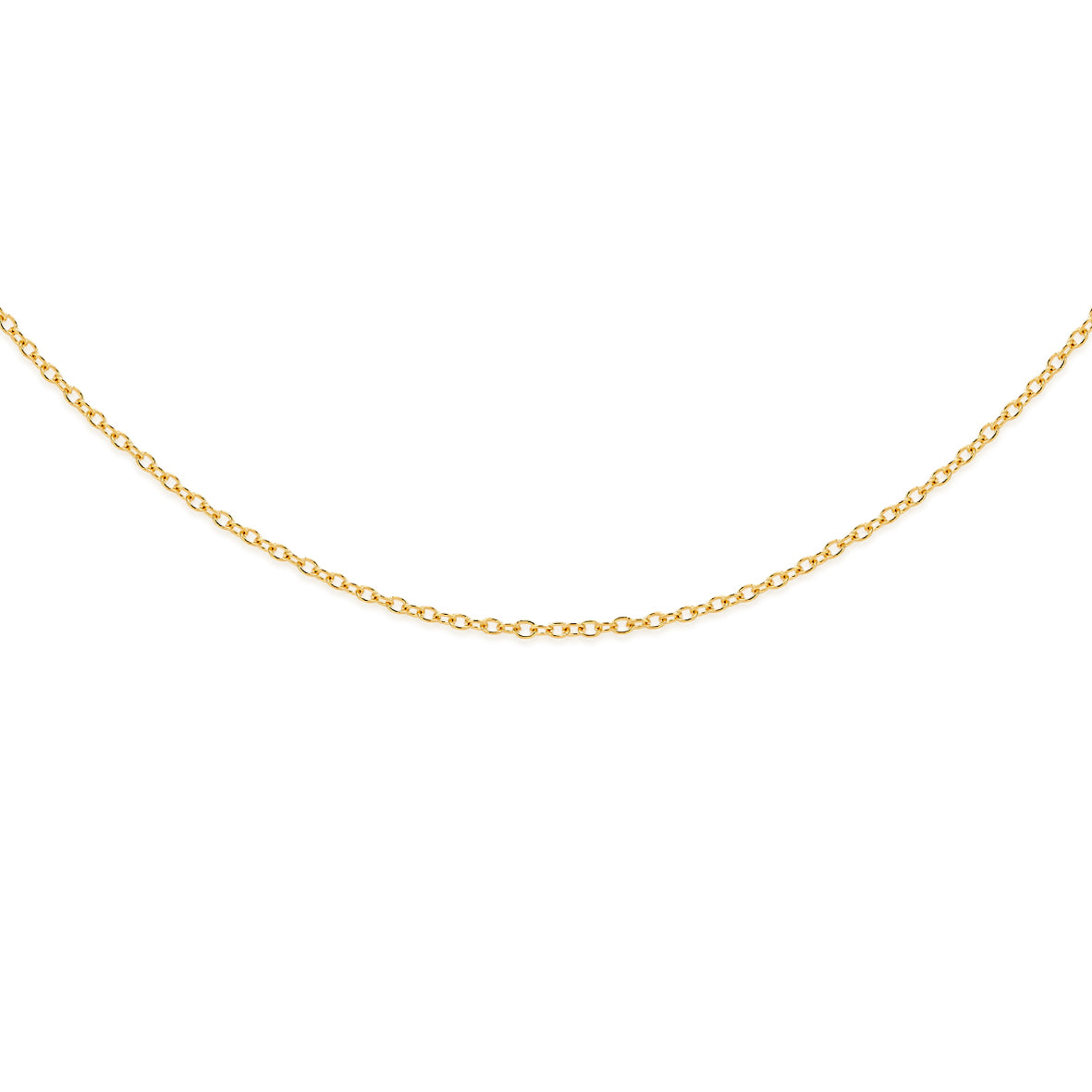 9ct gold 25 gauge cable chain