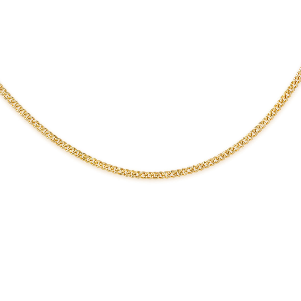 9ct gold 34 gauge curb chain