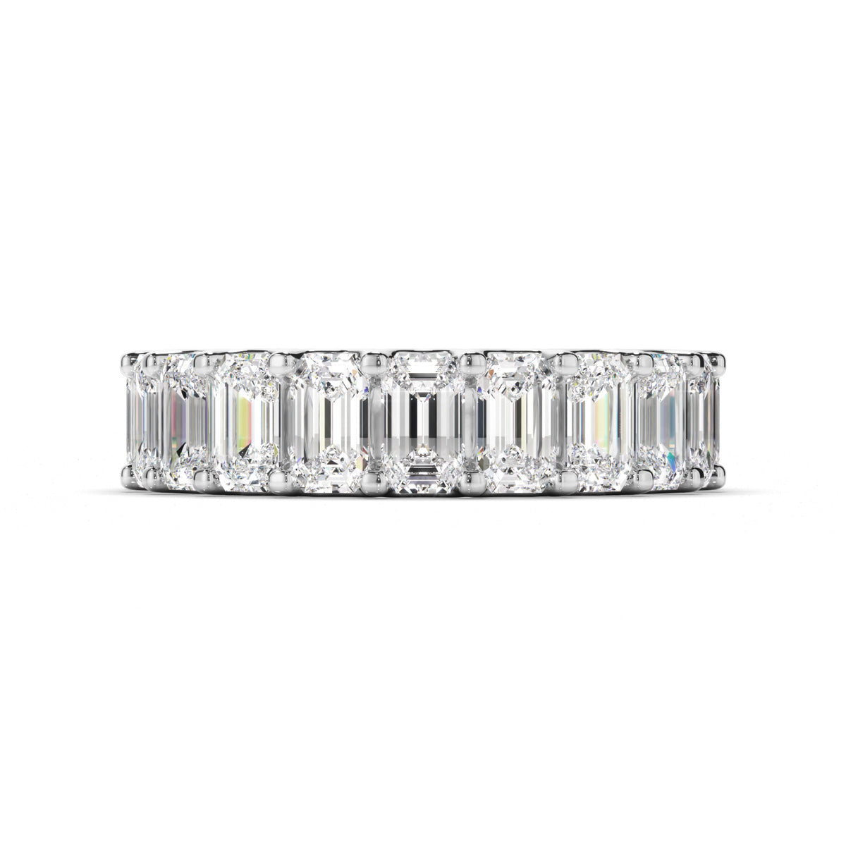 Emerald Cut Diamond Anniversary Ring