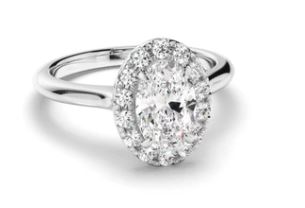 Oval Cut Diamond Halo Engagement Ring