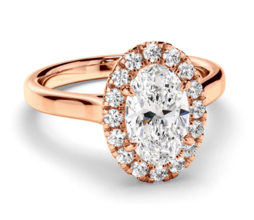 Oval Cut Diamond Halo Engagement Ring
