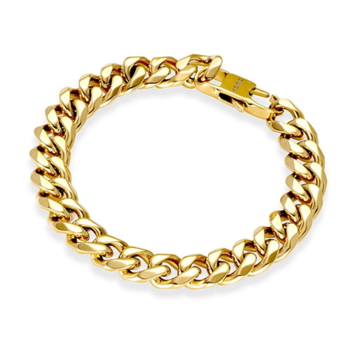 Stainless steel gold cuban bracelet