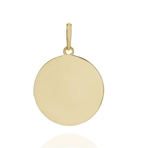 9ct Gold Engravable Pendant