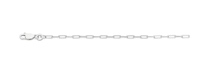 Silver 60 gauge paperclip anklet