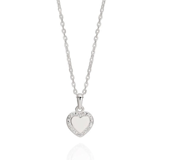 Silver children's heart necklace