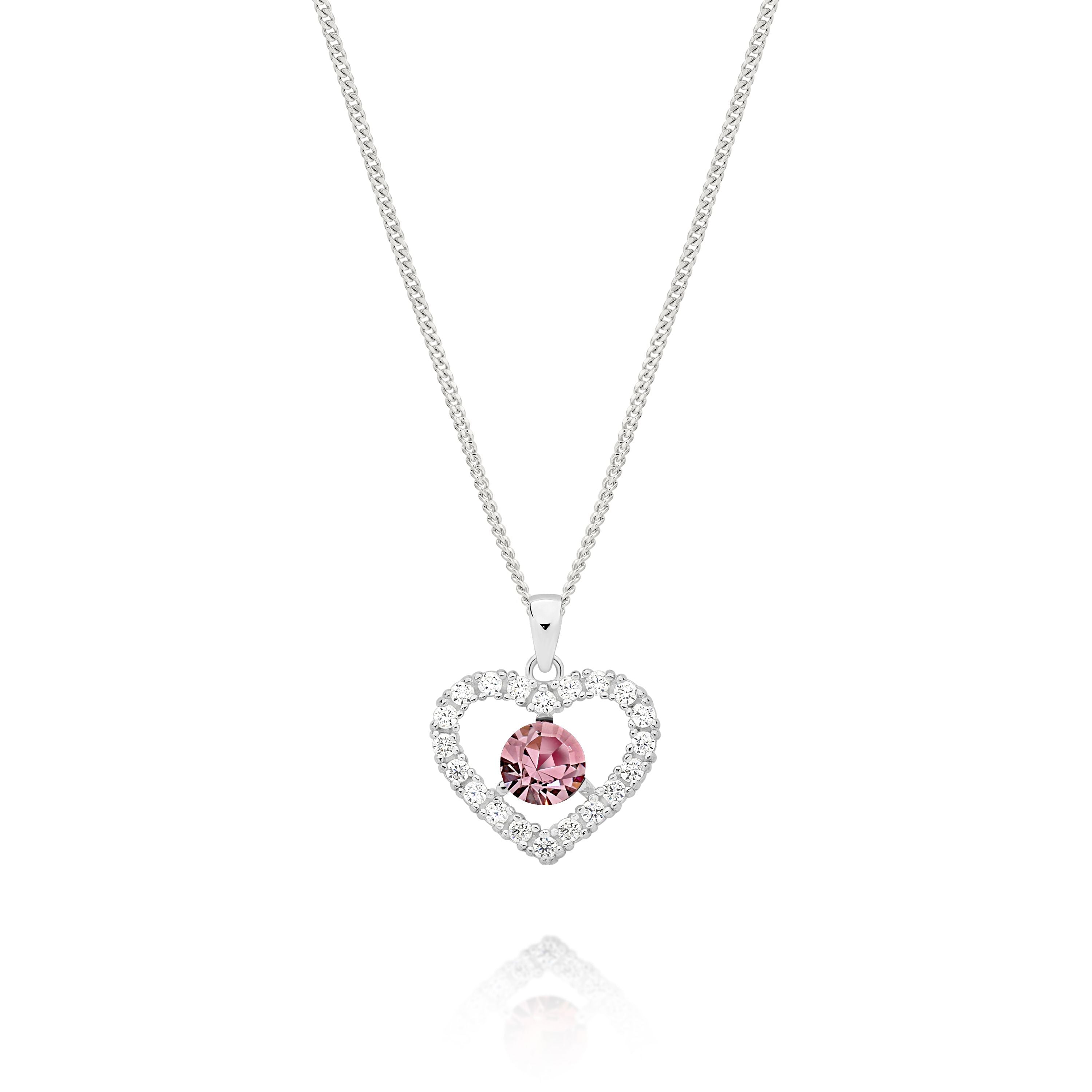 Silver JUNE Birthstone Pendant