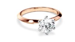Round Brilliant Cut Diamond Solitaire Knife Edge Engagement Ring