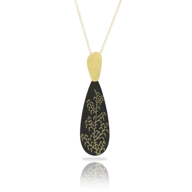 RAS Provenza Teardrop Gold Pendant