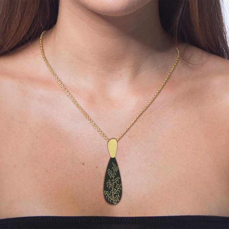 RAS Provenza Teardrop Gold Pendant