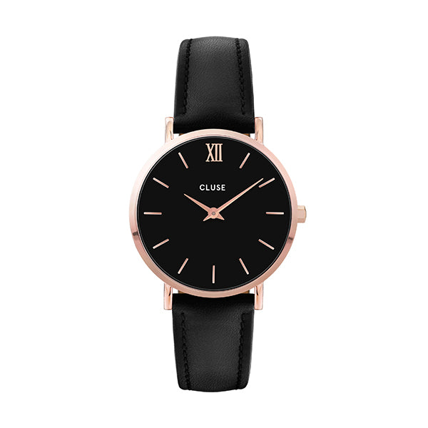 Cluse rose shop gold black watch