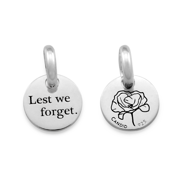 Candid 'Lest We Forget' Pendant