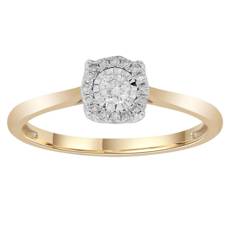 9ct Gold Diamond Engagement Ring
