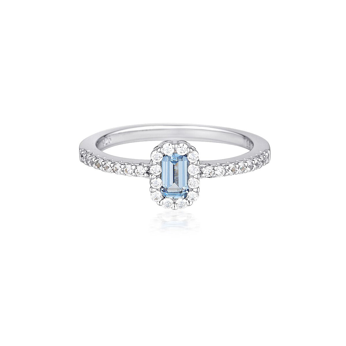 GEORGINI Paris Aqua Spinel Silver Ring