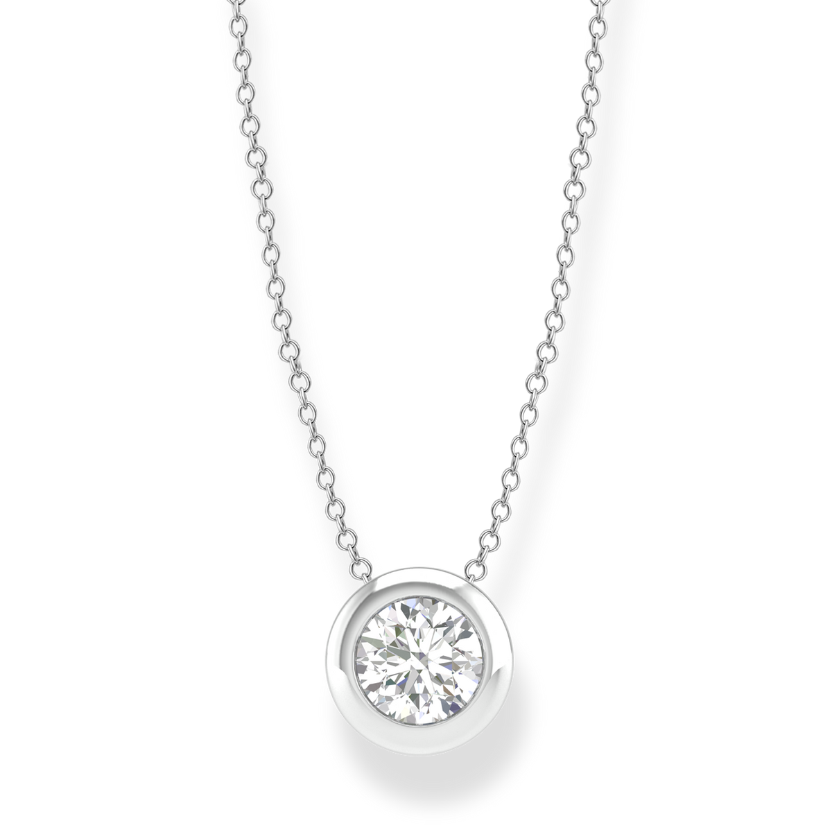 9ct White Gold 0.20ct+ Diamond Pendant