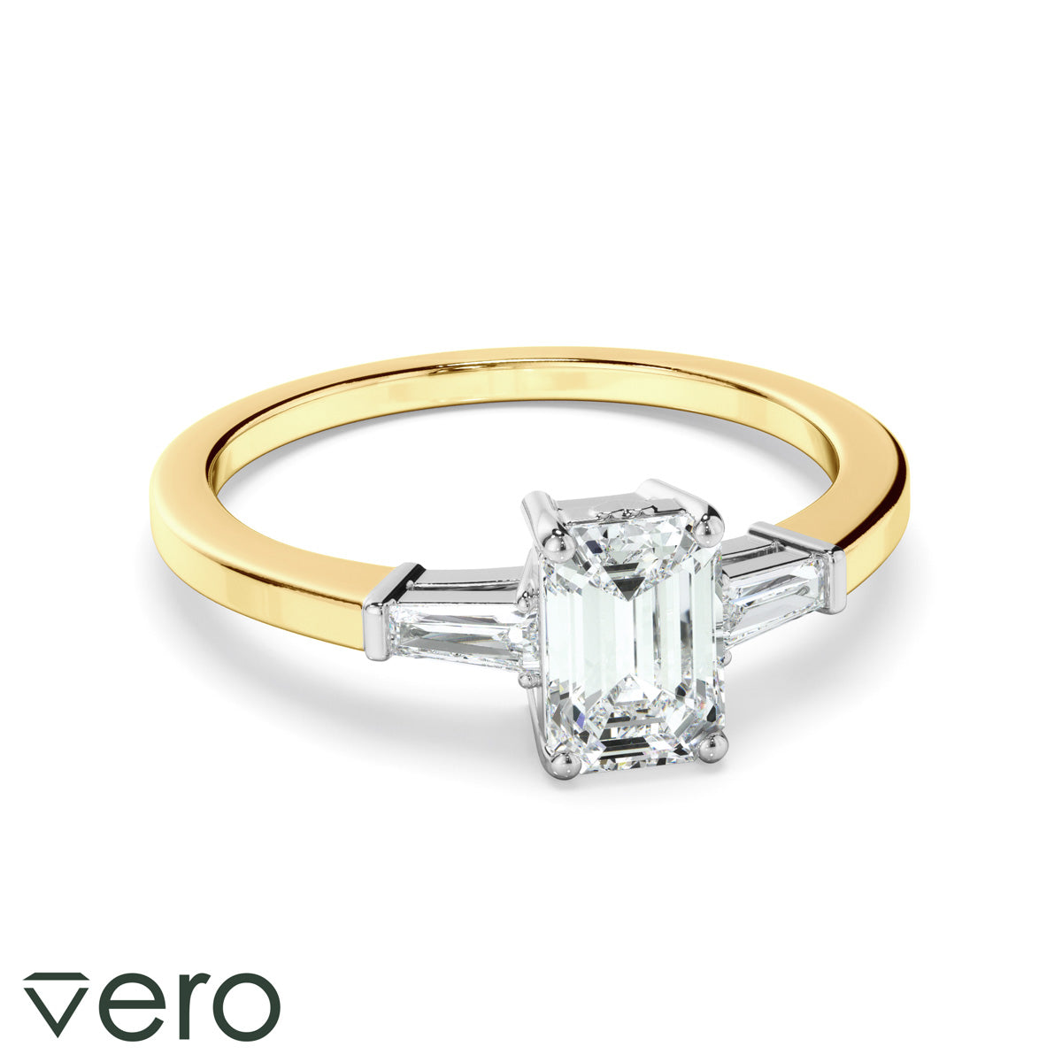 1.10ct Emerald Cut Lab Grown Diamond Ring