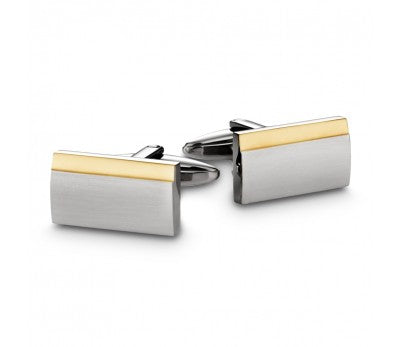 Cufflinks, Steel & Gold