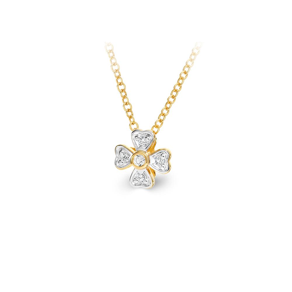 9Ct Gold 0.09Ct Diamond Pendant