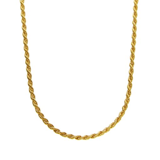 Gold sterling silver rope chain