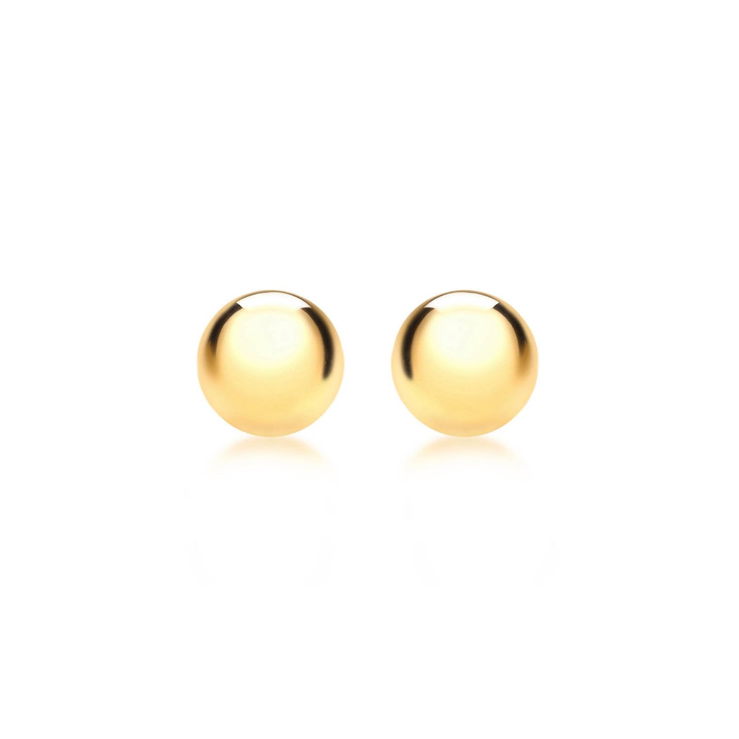 9ct Yellow Gold 8mm Ball Stud Earrings