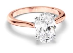 Oval Cut Diamond Solitaire Engagement Ring