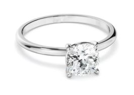 Cushion Cut Diamond Solitaire Engagement Ring