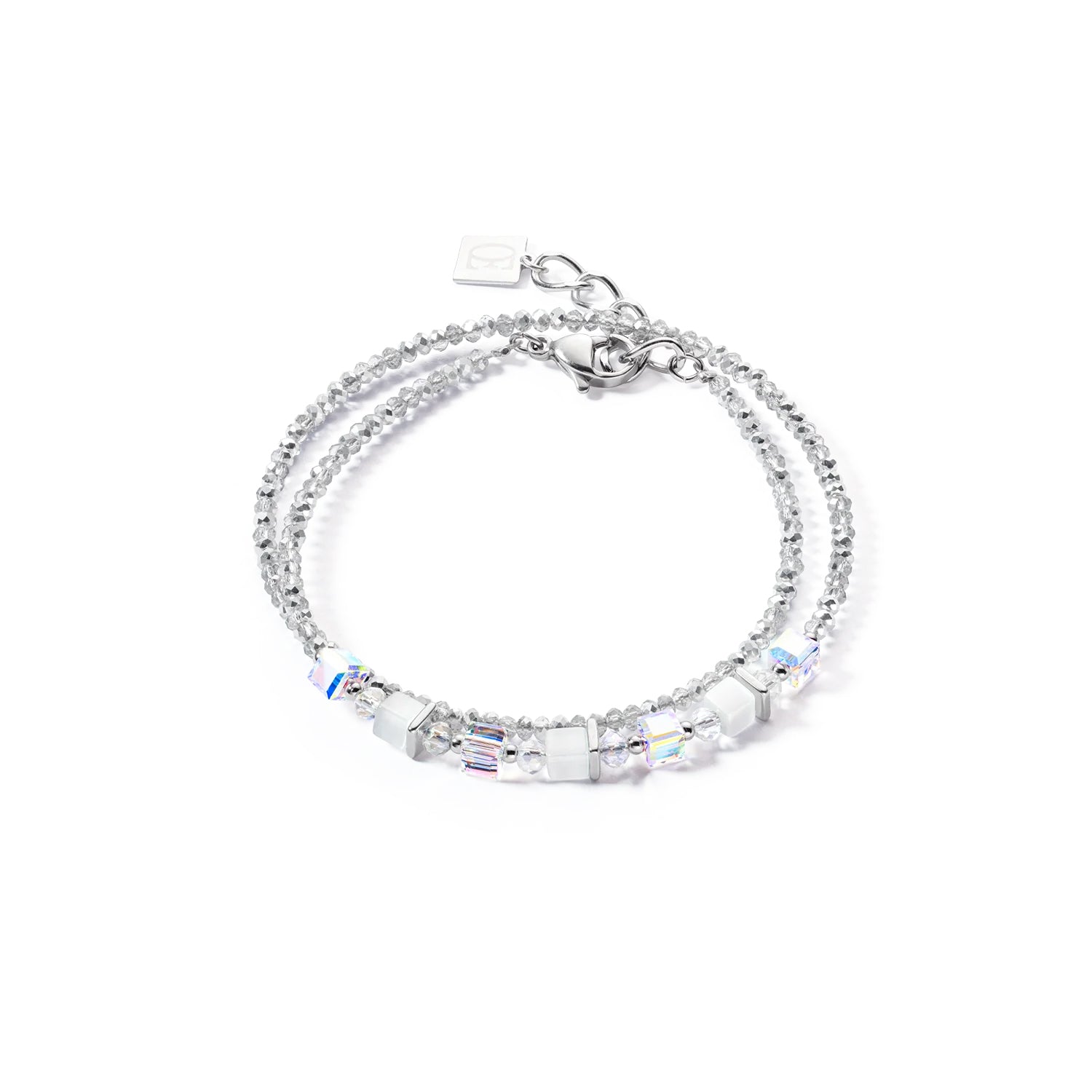COEUR DE LION Joyful Colours Wrap Bracelet Silver White