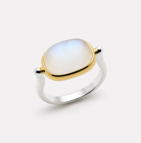 Najo Fleur Rainbow Moonstone Ring