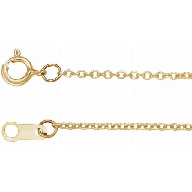 14K Yellow Gold-Filled 1 mm Cable Chain