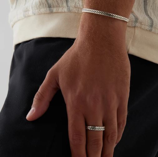 Najo Tessera Men’s Silver Ring