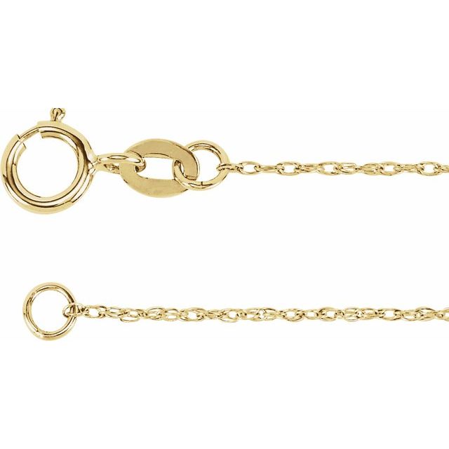 14K Yellow Gold Filled 1 mm Rope Chain
