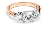 Round Brilliant Cut Diamond Trilogy Engagement Ring