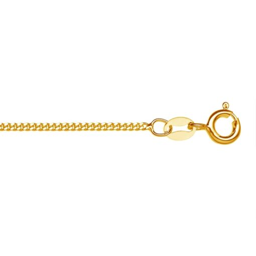 Gold sterling silver tight curb chain