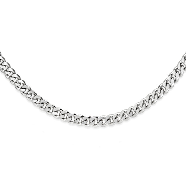 Silver curb chain