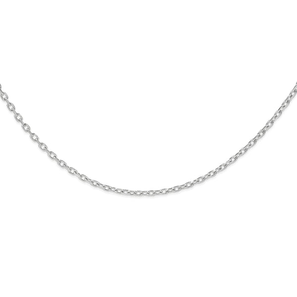 Silver diamond cut cable link chain