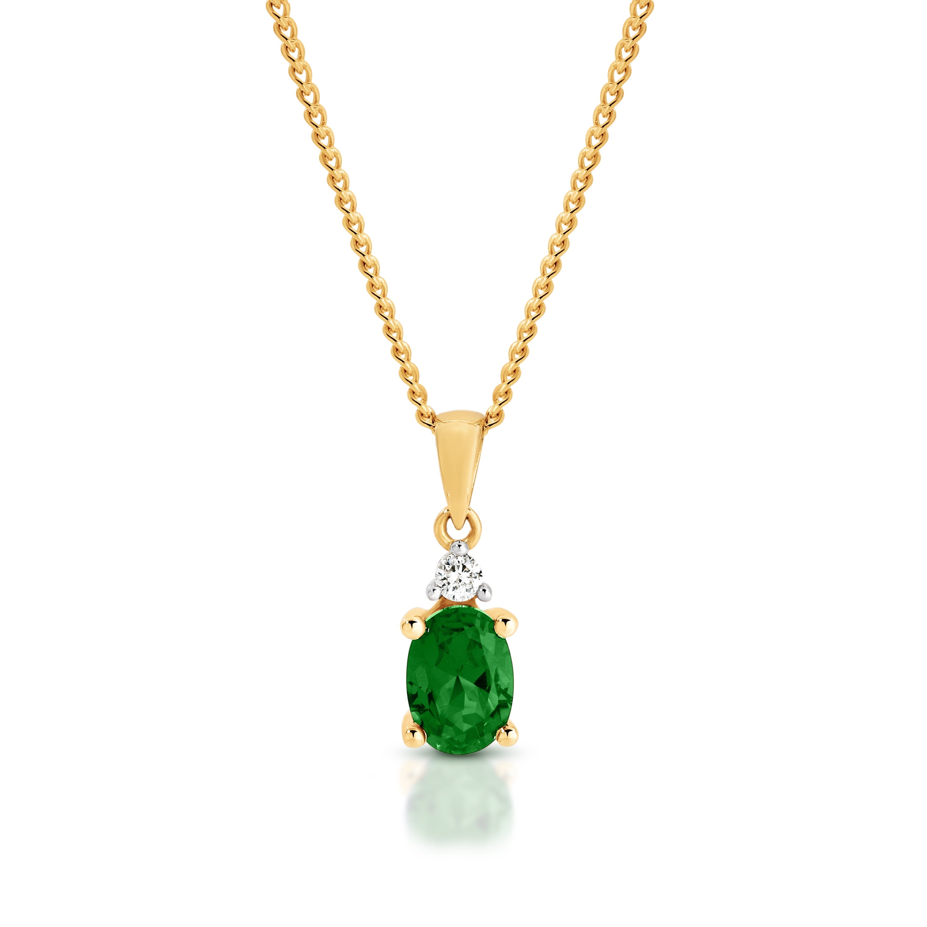 9ct popular Gold Jade and Diamond Pendant