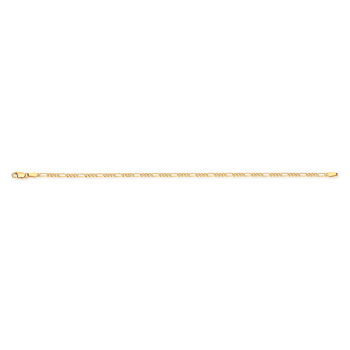 9ct gold 60 gauge 1:3 figaro bracelet