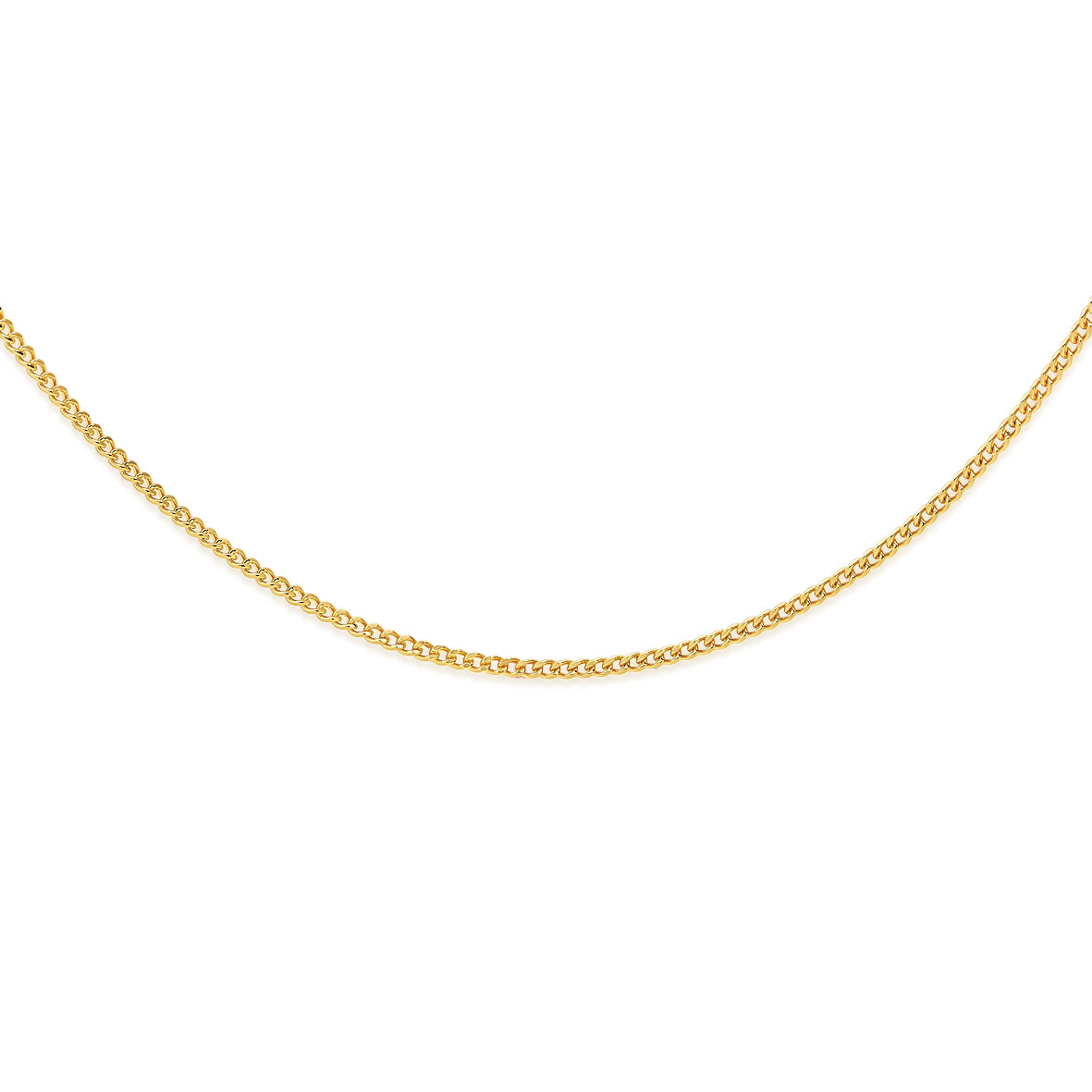 9ct gold 29 gauge curb chain