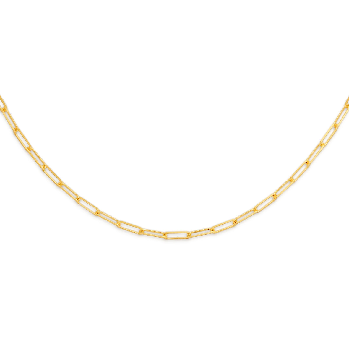 9ct gold 70 gauge paperclip chain