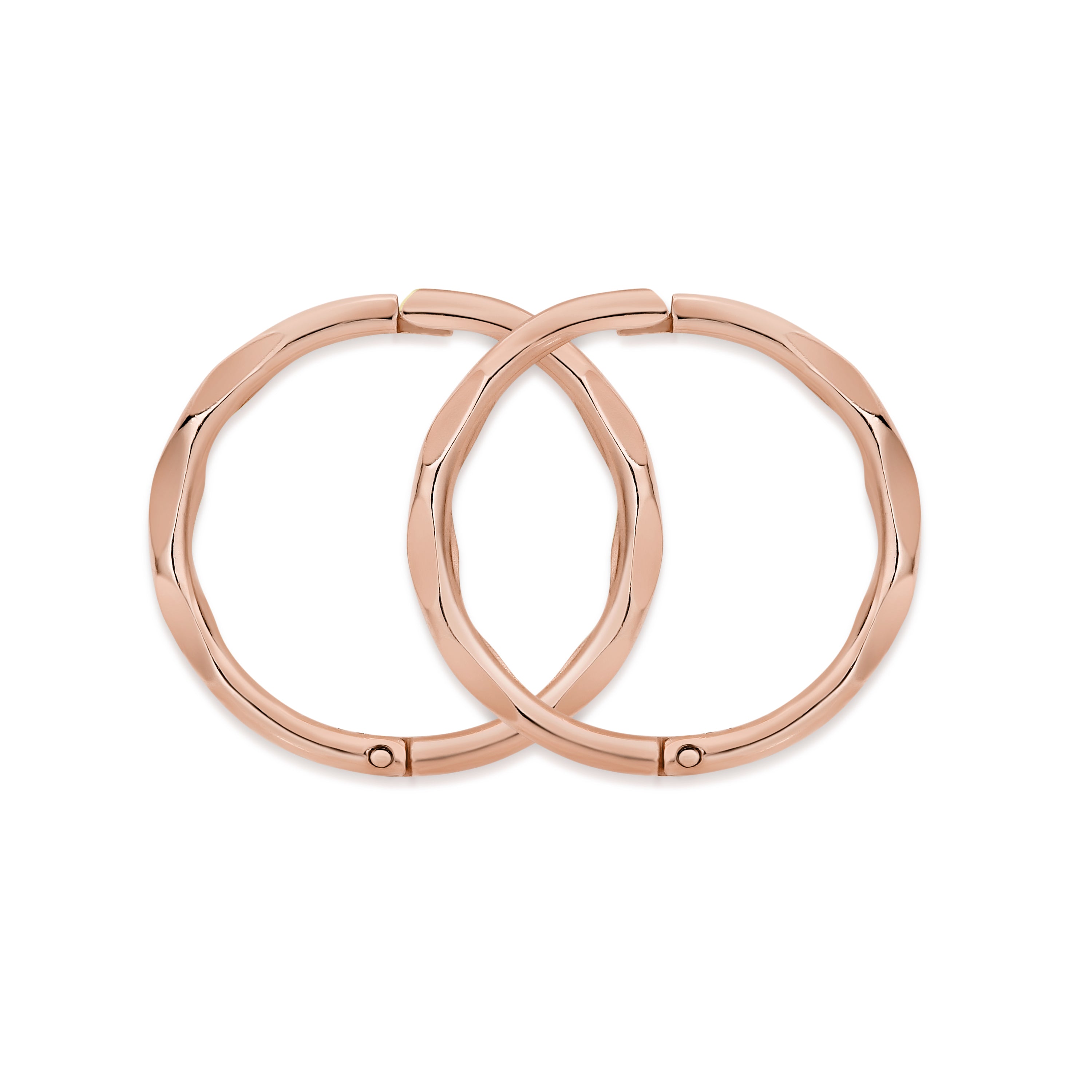 9ct rose gold faceted sleepers