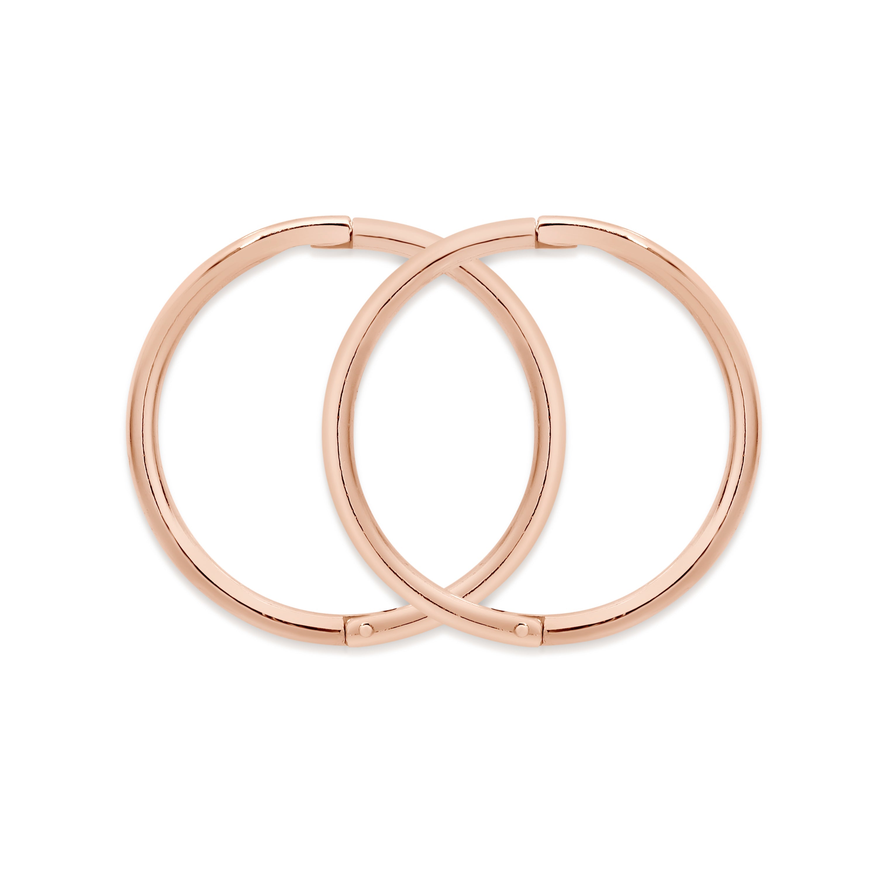 9ct rose gold plain sleepers