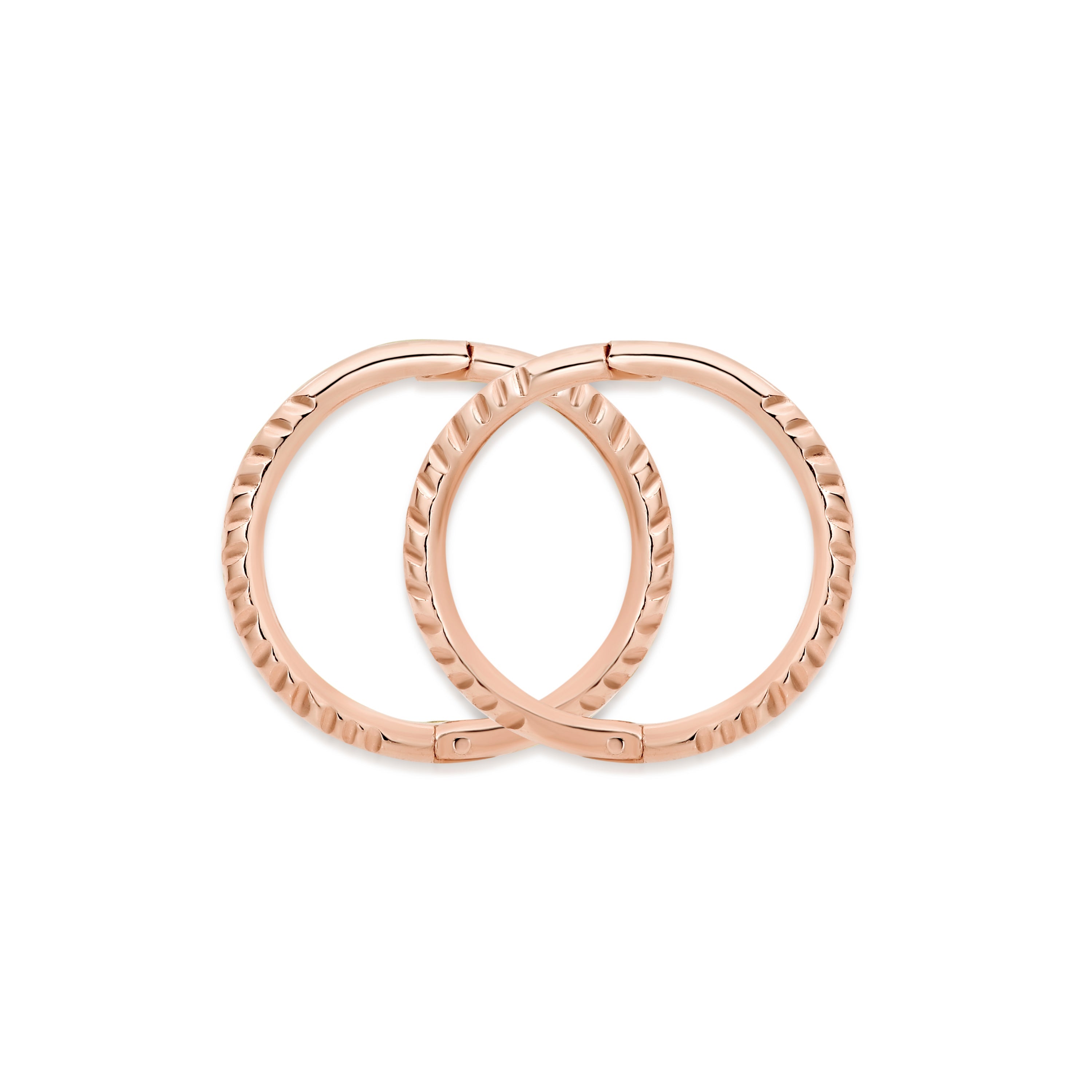 9ct rose gold twist sleepers