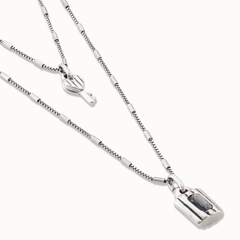 UNOde50 Lock Necklace Silver