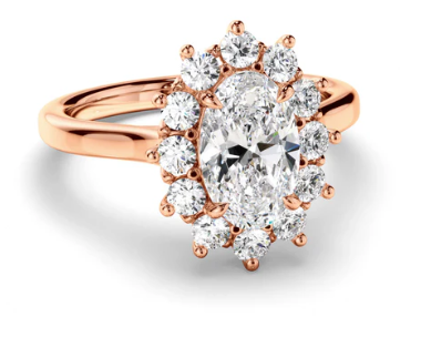 Oval Cut Diamond Halo Engagement Ring