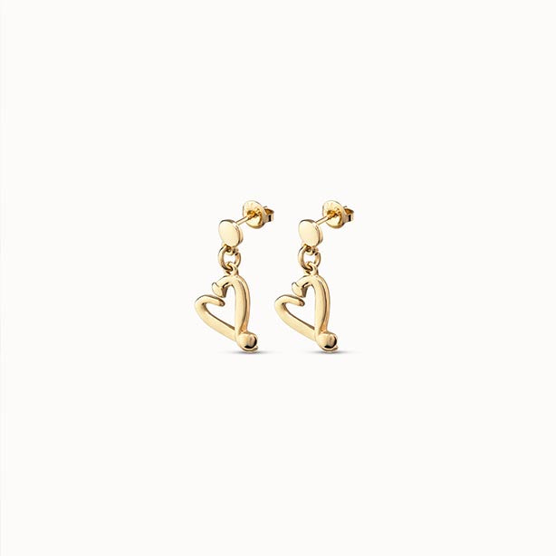 UNOde50 One Love Earrings Gold