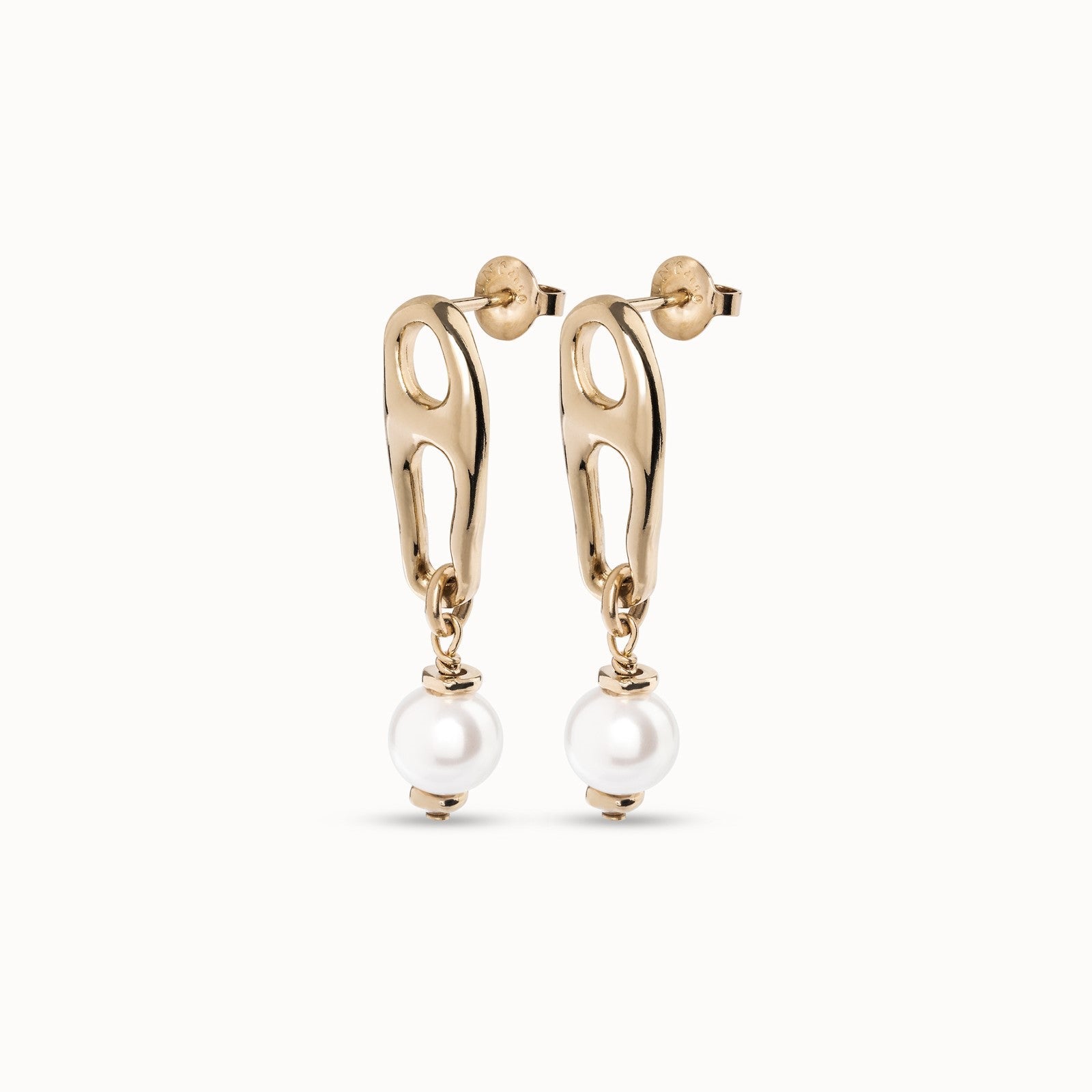 UNOde50 Pearl & Match Earrings Gold